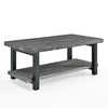 Alaterre Furniture Pomona 42" Metal and Wood Coffee Table, Slate Gray AMBA11SG